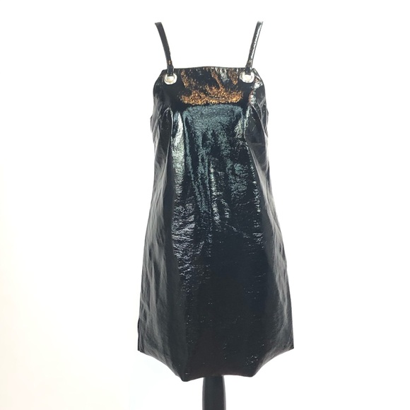 TopShop Black PVC Dress - Picture 2 of 5
